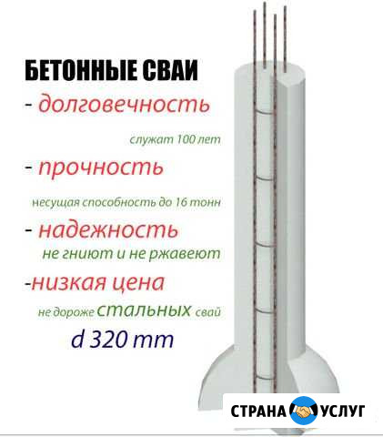 Фундамент на жб сваях d 320 мм Санкт-Петербург - изображение 1