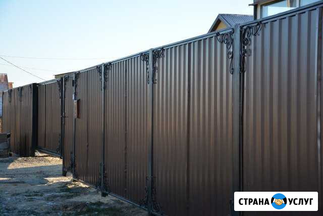 Забор (заборы), откатные ворота Йошкар-Ола - изображение 1