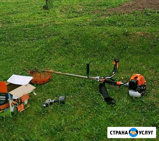 Покос травы бензиновым тримером Кемерово - изображение 1