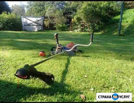 Покос травы Выборг