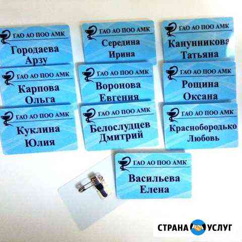 Бейджи пластиковые Благовещенск