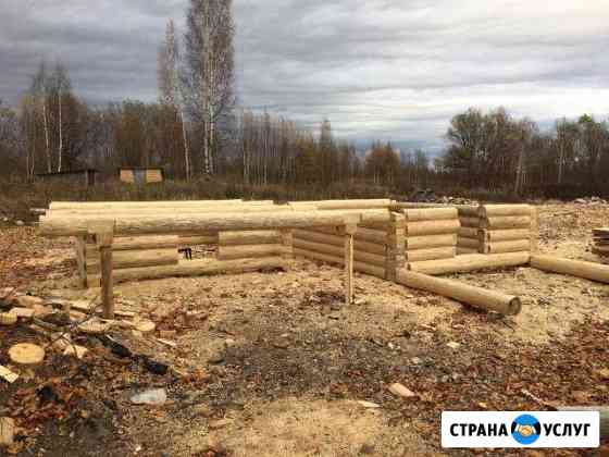 Сруб бани 4*3м вынос 2м из зимнего леса Боровичи