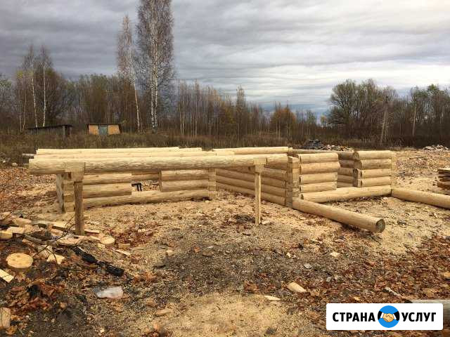 Сруб бани 4*3м вынос 2м из зимнего леса Боровичи - изображение 1