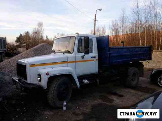 Песок щебень земля, Разгрузка на три стороны Ивангород