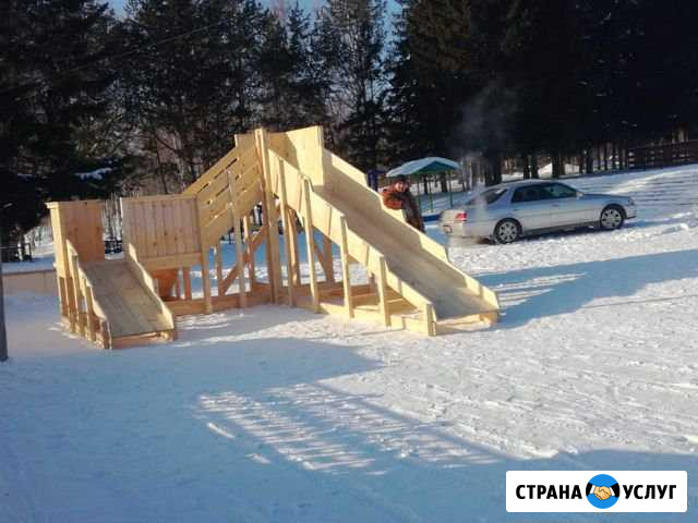 Горка деревянная двухскатная зимушка Омск - изображение 1