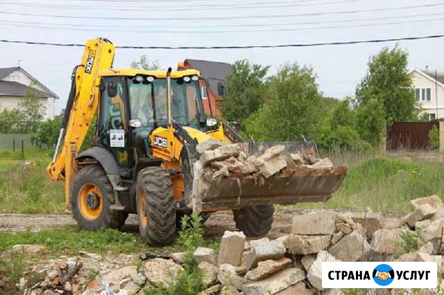 Услуги экскаватора погрузчика.Ямобур.Гидромолот Уфа - изображение 1
