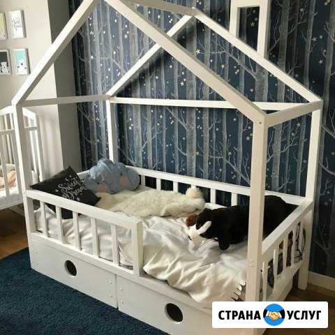 Кроватка-домик, на заказ из дерева Советск - изображение 1