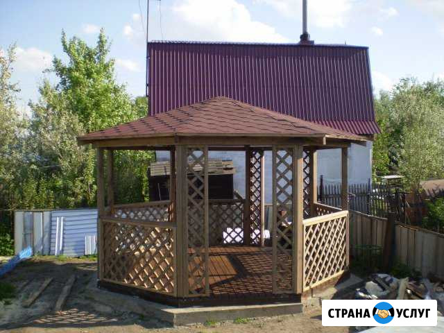 Беседки, дачные домики,бани,забор отделка балконов Озерск - изображение 1
