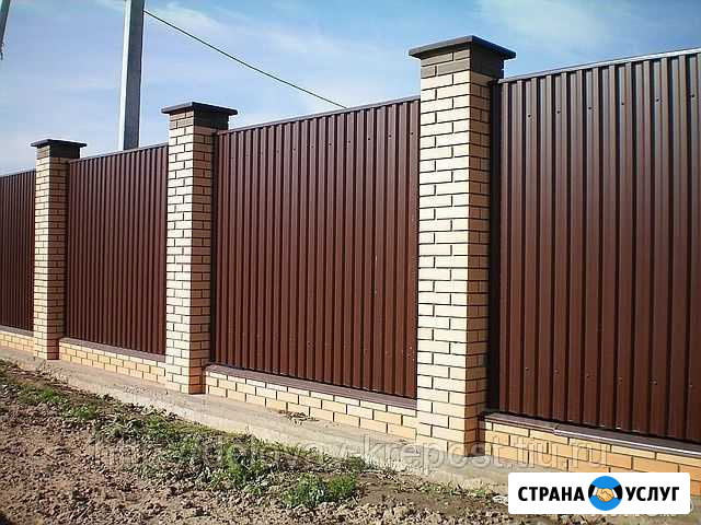 Заборы из профлиста Яблоновский - изображение 1