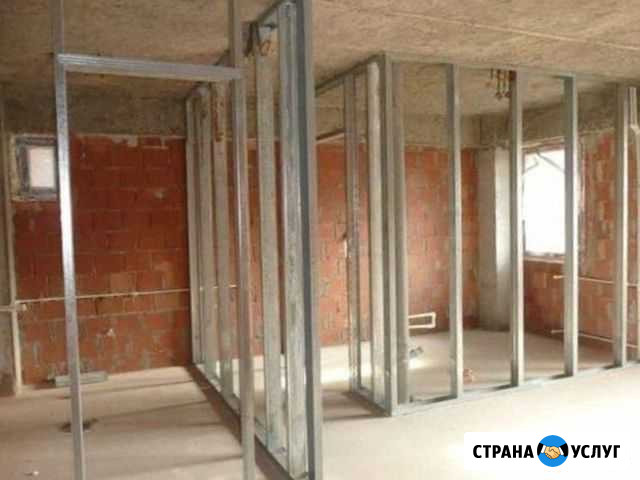 Межкомнатные стены из блока и гипсокартона Геленджик - изображение 1