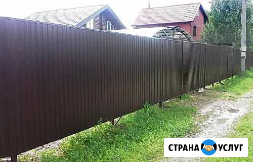 Забор из профнастила,ворота,калитки,навесы Казань - изображение 1