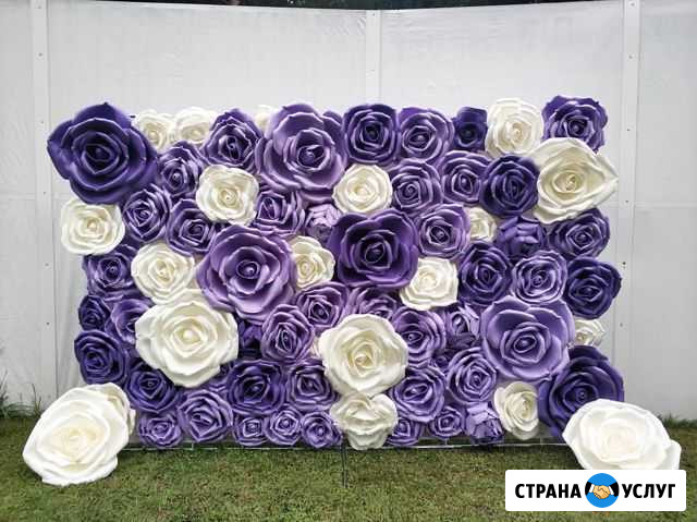 Аренда фотозоны (цветы из изолона) Москва - изображение 1