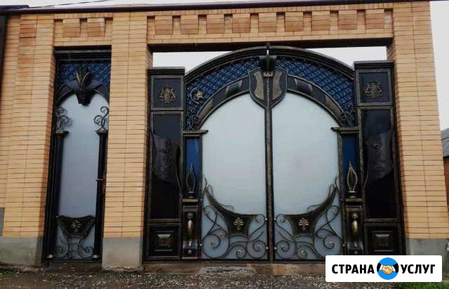 Кованые ворота Гудермес - изображение 1