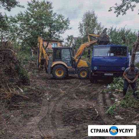 Уборка участков. Слом домов. Спил деревьев Ростов-на-Дону