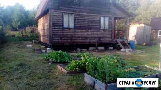 Подъем дома, бани.Ремонт фундамента. Винтовые сваи Санкт-Петербург