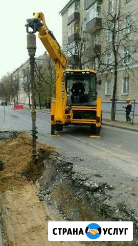 Услуги экскаватора ямобура JCB 4сх Казань - изображение 1