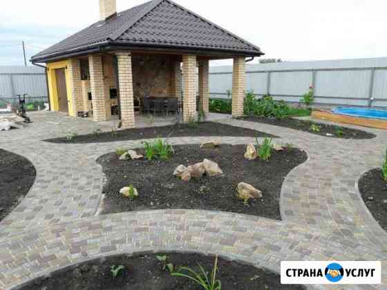 Укладка тротуарной плитки. Благоустройство Челябинск