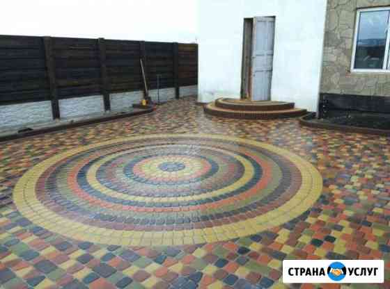 Кладка плитки с виброплитой Ростов-на-Дону