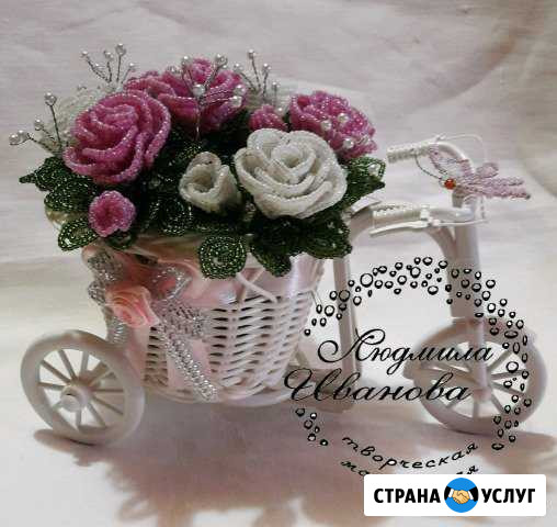 Деревья и цветы из бисера Галюгаевская - изображение 1