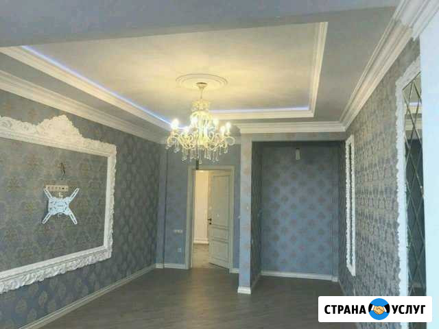 Штукатурка, шпаклевка, побелка, обои, карнизы Махачкала - изображение 1