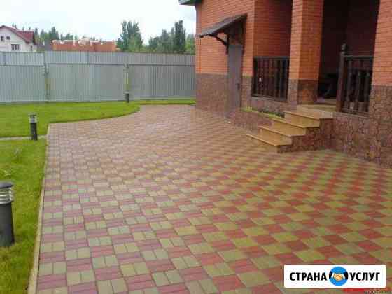 Укладка тротуарной плитки,Благоустройство, асфальт Дубна