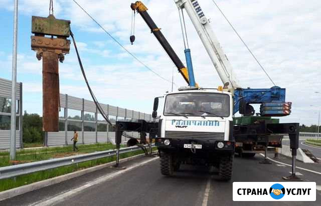 Аренда автокрана 50т- вездеход с Вибропогружателем Москва - изображение 1