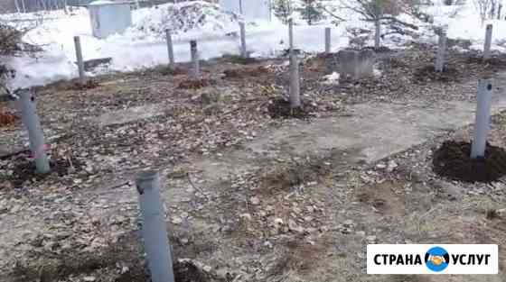 Крутим винтовые сваи Королев