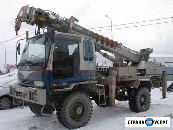 Ямобур вездеход японский, сваи - фундамент- опоры Пермь