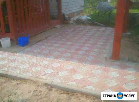 Укладка тротуарной плитки. Благоустройство Самара