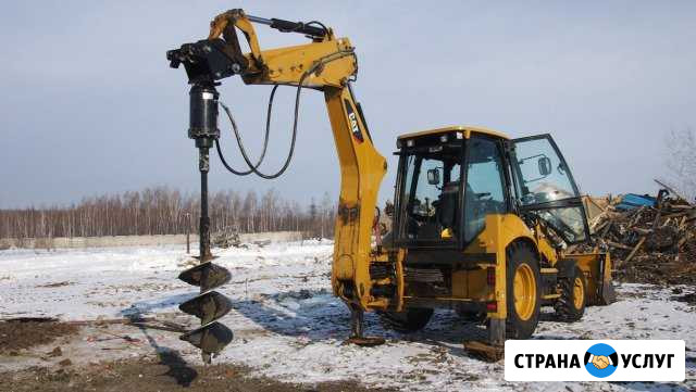Услуги экскаватора погрузчика гидромолот, ямобур Стерлитамак - изображение 1