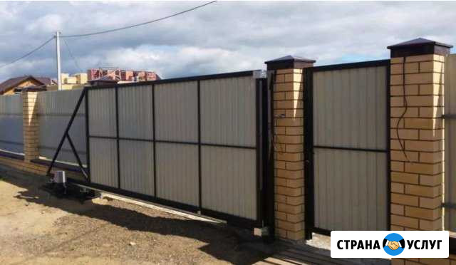 Заборы, беседки, ворота, винтовые сваи, автонавесы Большое Село - изображение 1