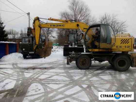 Автокран 16 тонн и экскаватор е Авсюнино