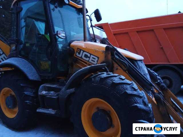 Услуги(Аренда) экскаватора погрузчика,песок,щебень Рощино - изображение 1