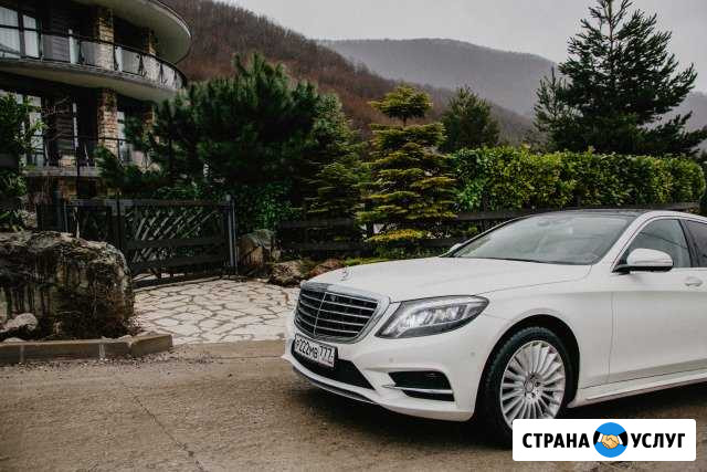 Белый Mercedes S-class 222 на свадьбу, торжества Сочи - изображение 1