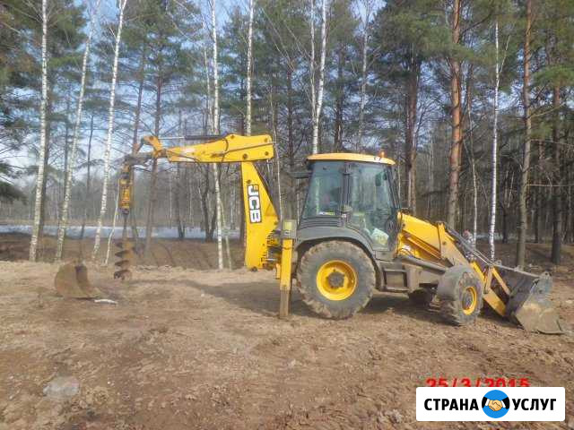Услуги экскаватора погрузчика JCB,ямобур Видное - изображение 1