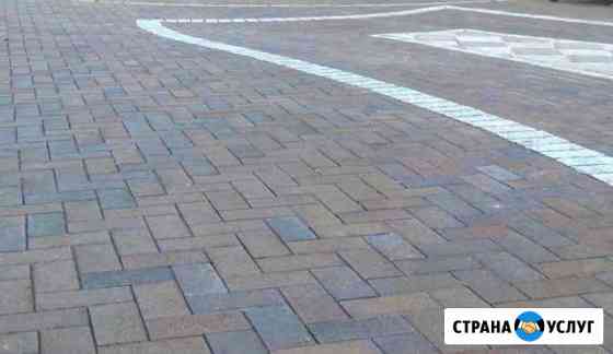 Укладка тротуарной плитки, бордюров Краснодар