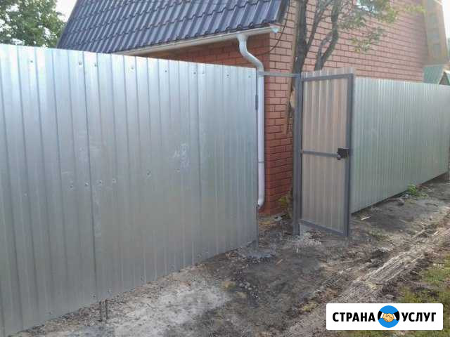 Монтаж забора из профнастила Ишимбай - изображение 1