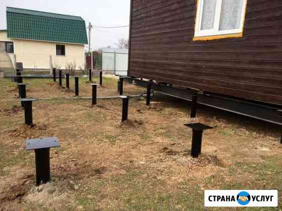 Фундамент на винтовых сваях Чехов