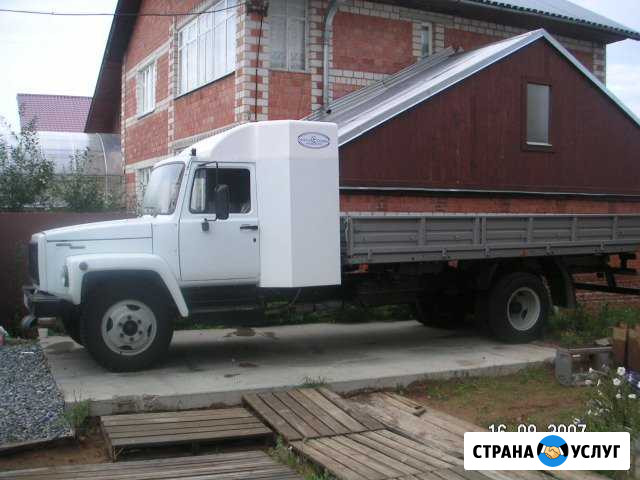 Перевозки,Газ, Борт 6 м (открытый) г/п 3.4.5 тонны Ижевск - изображение 1