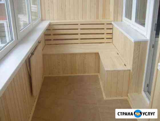 Отделка балконов. Евровагонка. Фальшбрус Магнитогорск