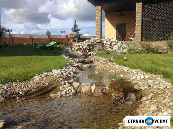 Пруд, водопад, фонтан, бассейн. Ландшафтный дизайн Ижевск