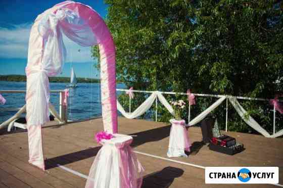 Арка выездная регистрация, 2 столика, банты на сту Москва