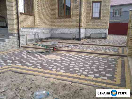 Укладка брусчатки, плитки, поребрика. Качественно Москва