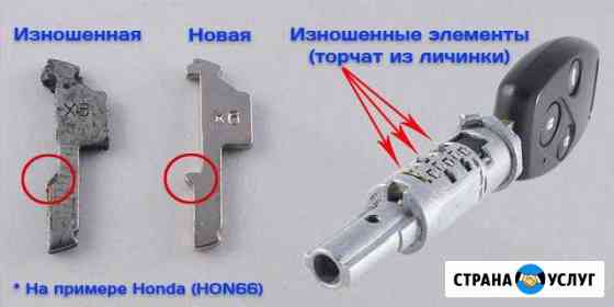 Ремонт замка зажигания Honda,Ford,LADA и др. авто Тольятти