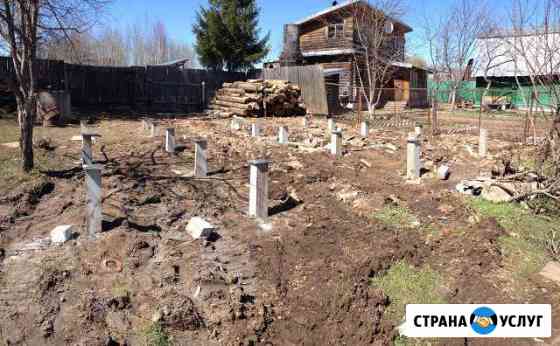 Фундамент на забивных ж/б сваях Котлас