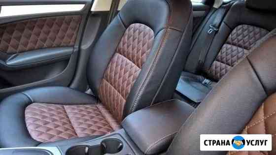 Пошив салонов авто, перетяжка сидений экокожей Москва