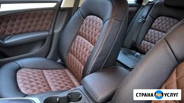 Пошив салонов авто, перетяжка сидений экокожей Москва - изображение 1