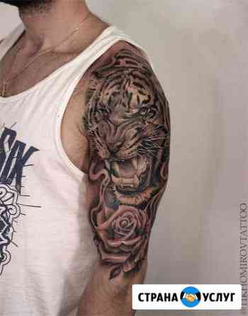 Чёрно-серая татуировка, тату салон Санкт-Петербург