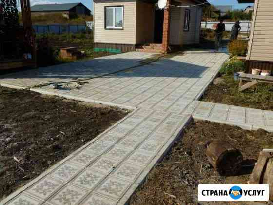 Укладка тротуарной плитки, брусчатки Самара