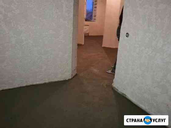 Полусухая стяжка пола механизированным способом Бор